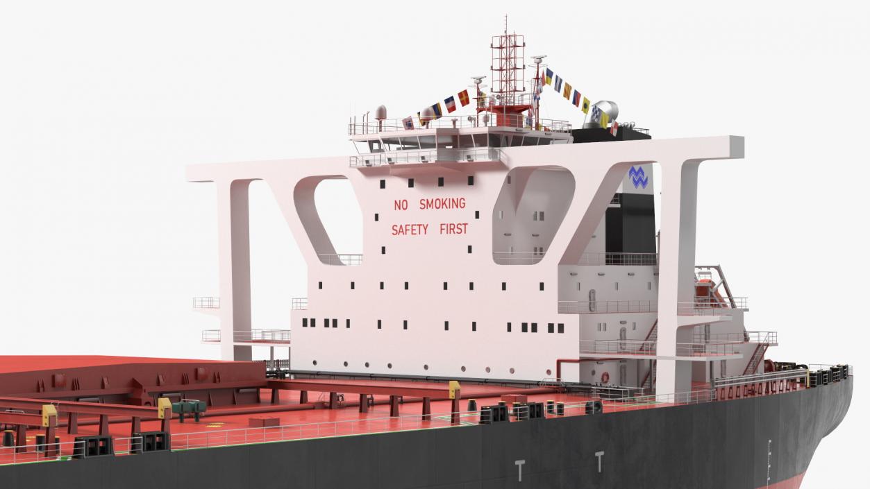 3D Ore Carrier Ship Loaded model