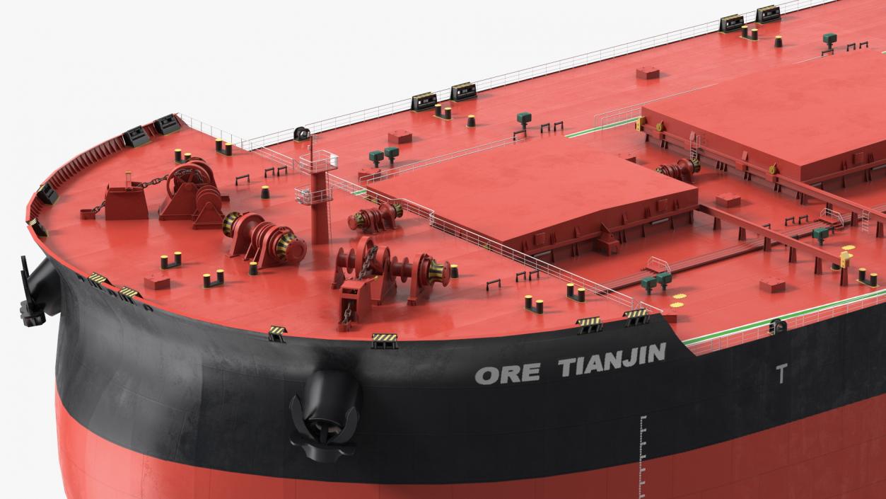 3D Ore Carrier Ship Loaded model