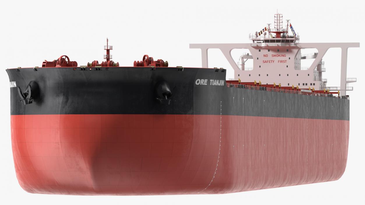 3D Ore Carrier Ship Loaded model