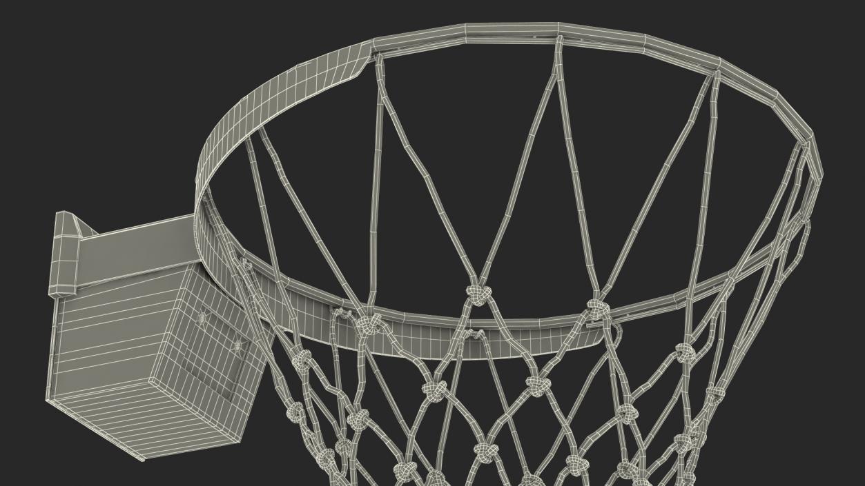 3D model Animated Basketball Ball Flies into Ring