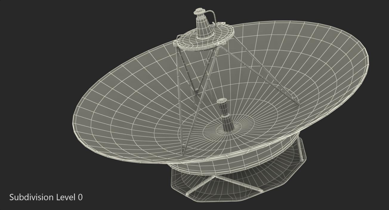 3D Parabolic Antenna 3D Model 2 model