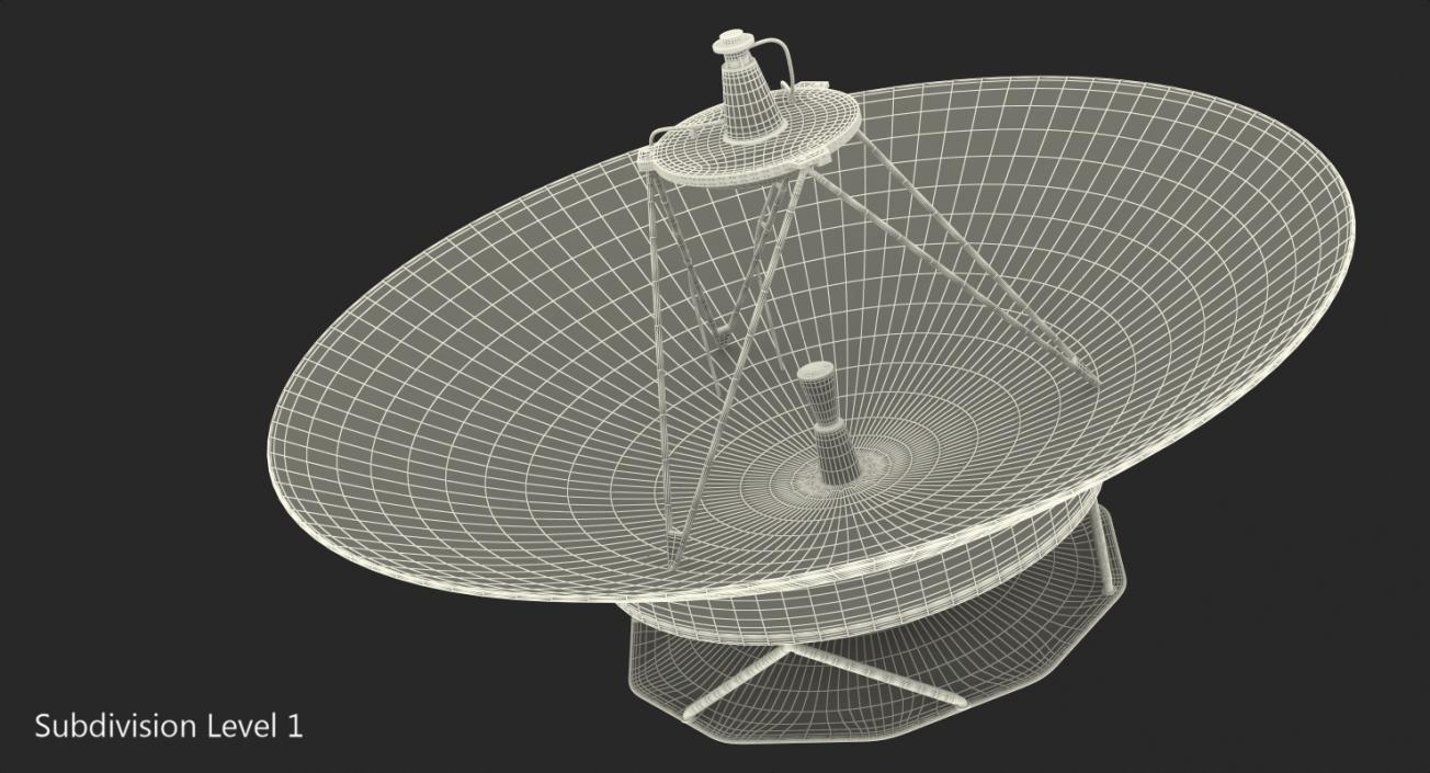 3D Parabolic Antenna 3D Model 2 model