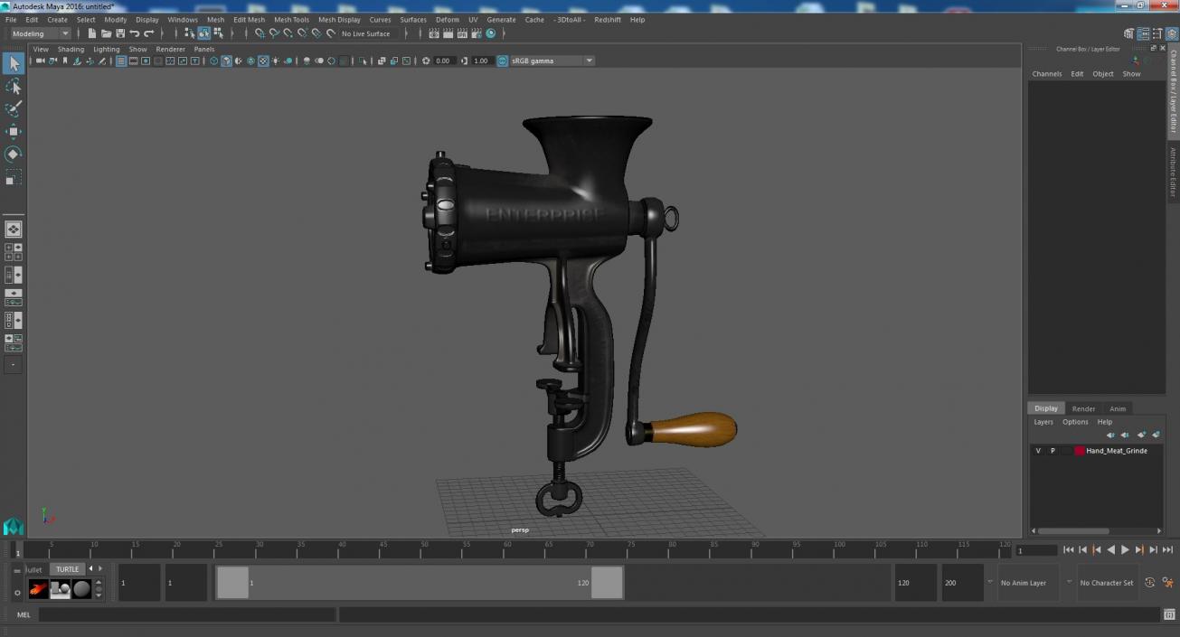 Hand Meat Grinder 3D