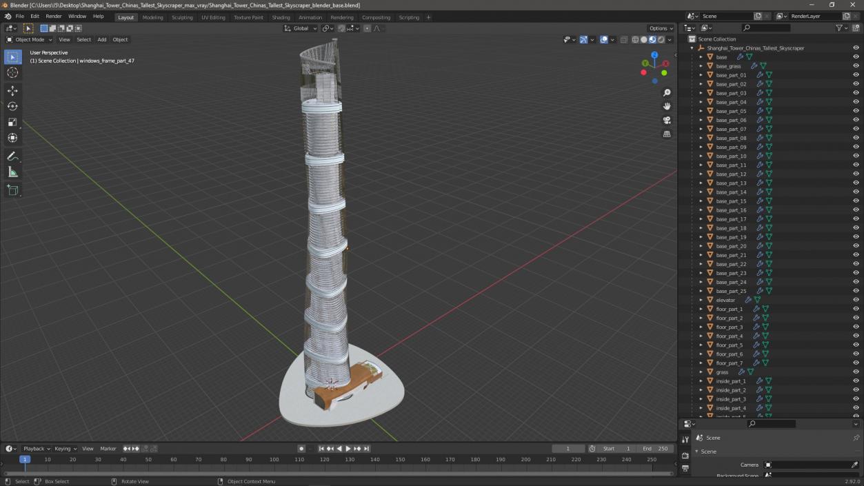 3D model Shanghai Tower Chinas Tallest Skyscraper