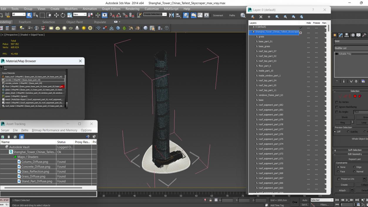 3D model Shanghai Tower Chinas Tallest Skyscraper