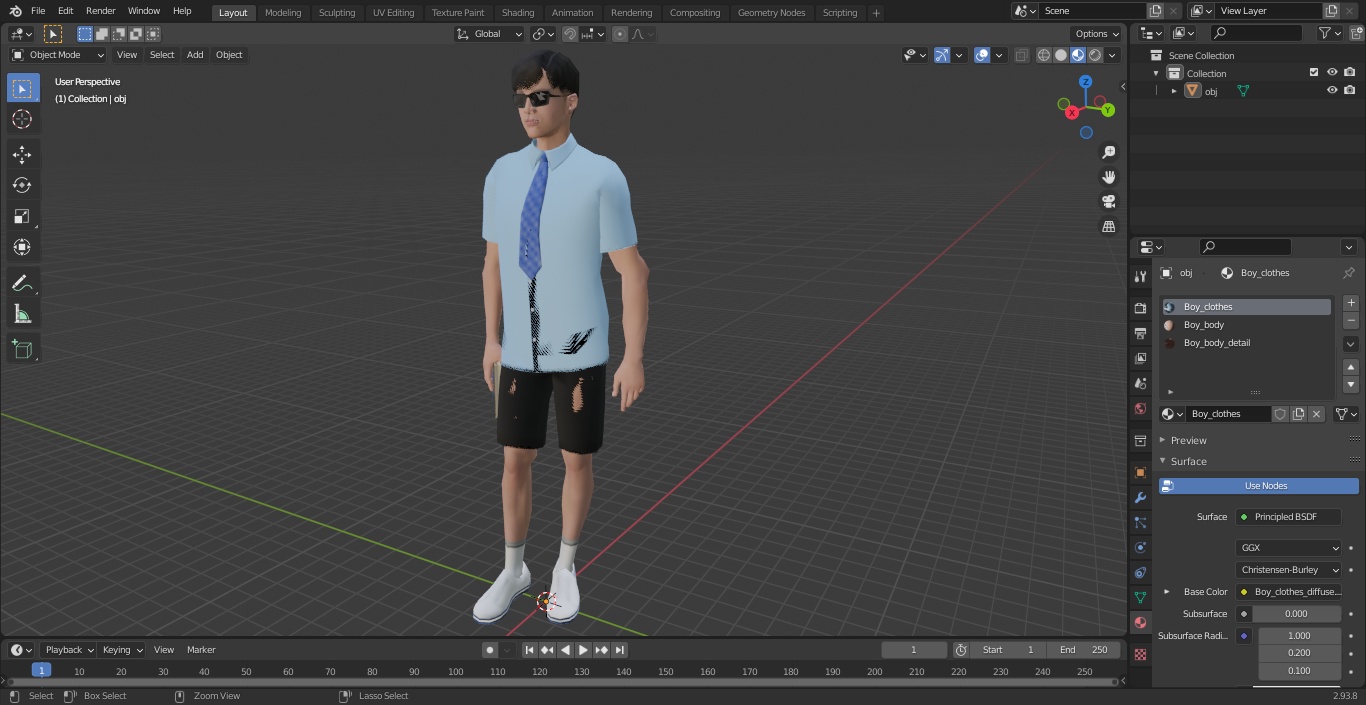 Chinese Schoolboy 3D