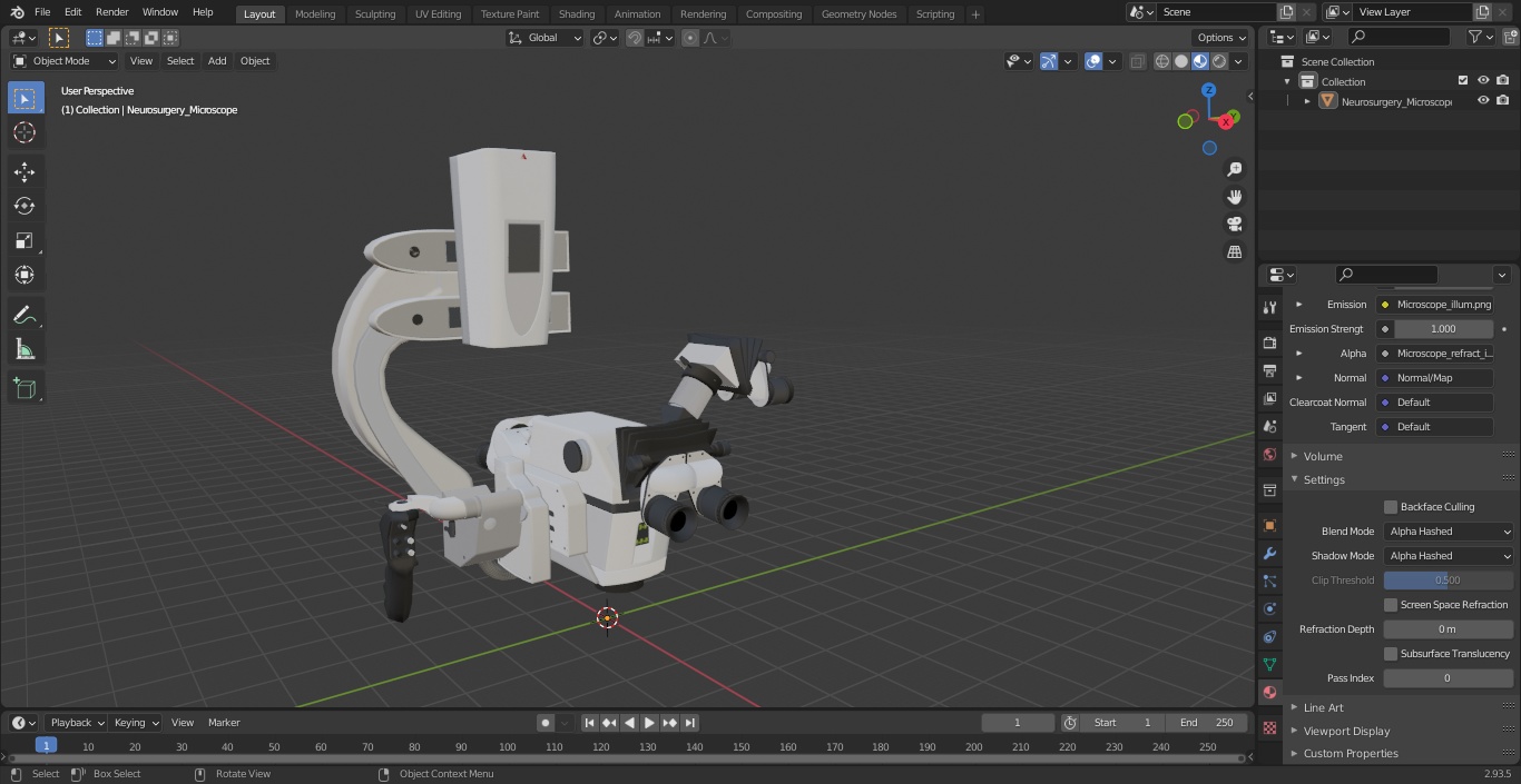 3D Neurosurgery Microscope model