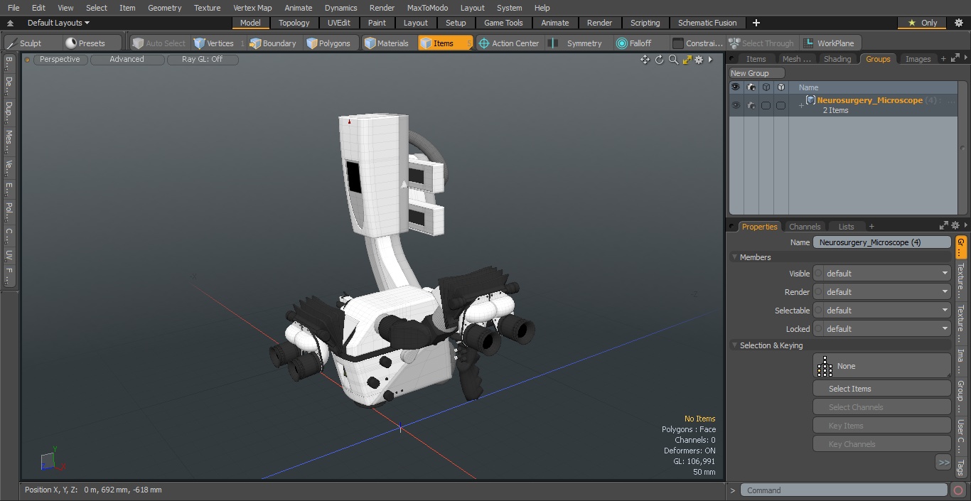 3D Neurosurgery Microscope model