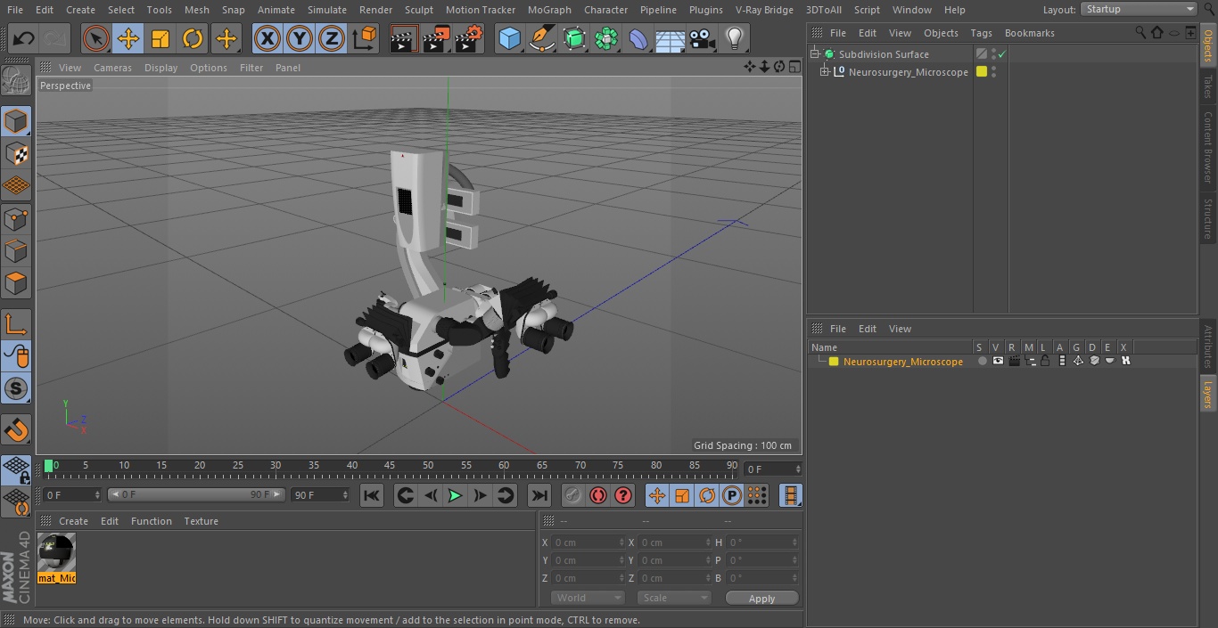 3D Neurosurgery Microscope model