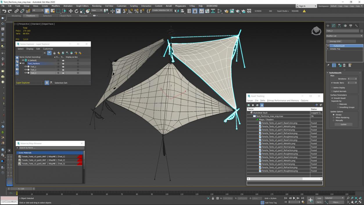 Tent Pavilions 3D model