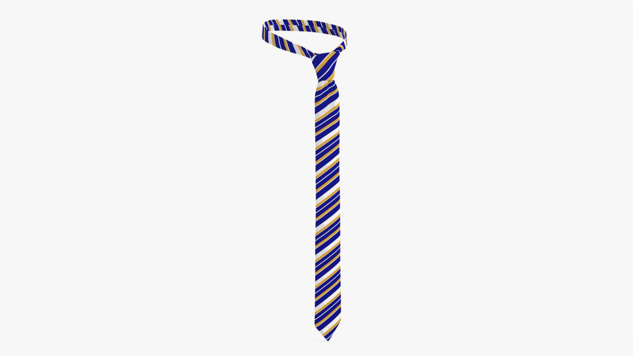 3D Classic Striped Necktie model