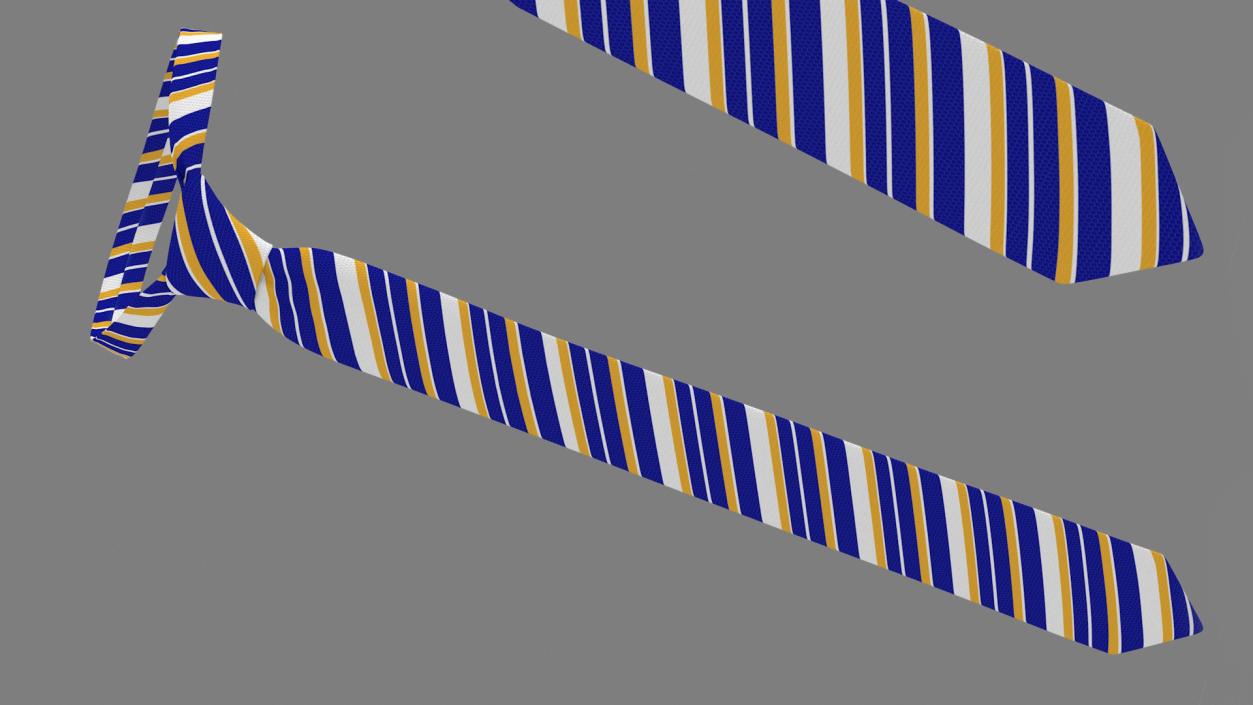 3D Classic Striped Necktie model