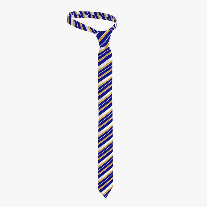 3D Classic Striped Necktie model