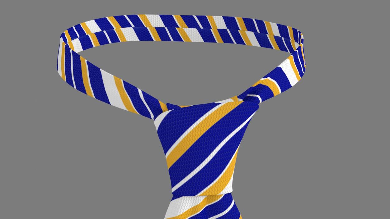 3D Classic Striped Necktie model