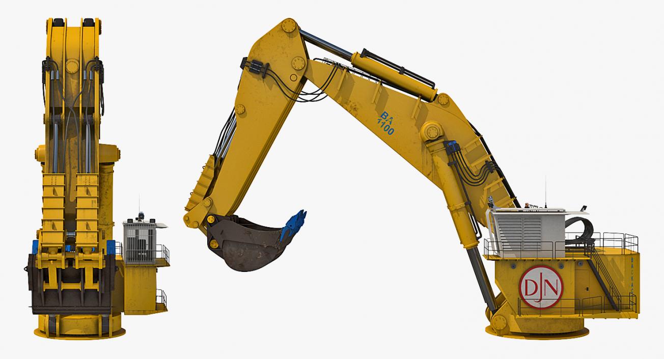 3D model Backhoe Dredger 1100