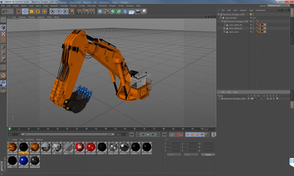 3D model Backhoe Dredger 1100