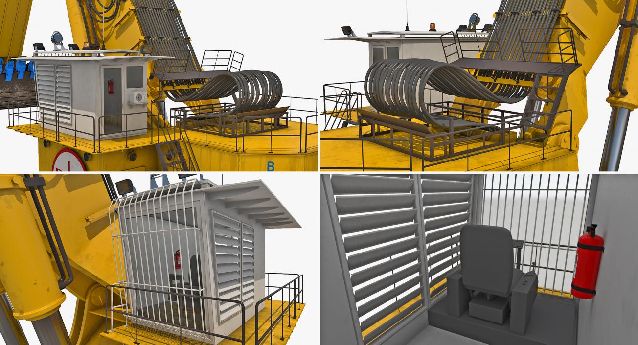 3D model Backhoe Dredger 1100