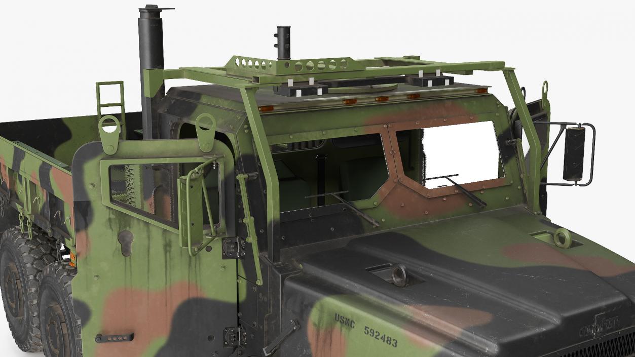 3D model OshKosh MTVR MK23 Dusty Rigged