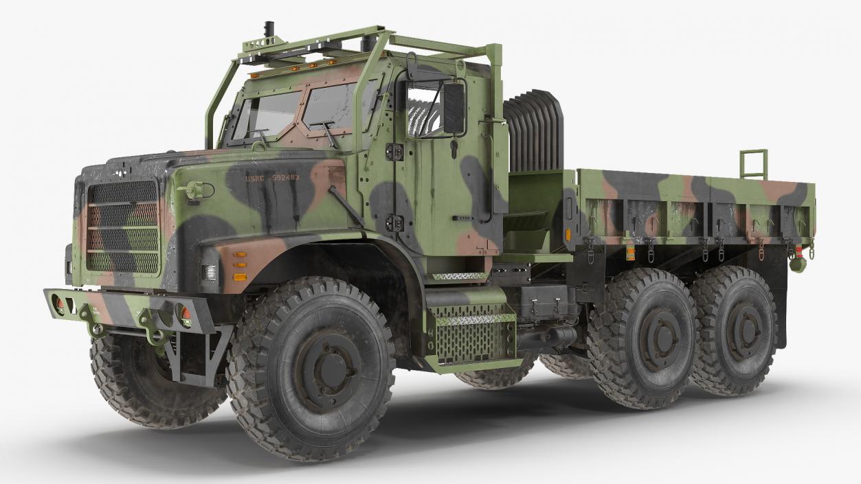 3D model OshKosh MTVR MK23 Dusty Rigged