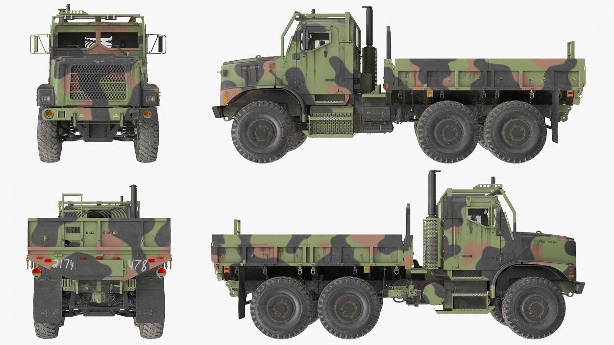 3D model OshKosh MTVR MK23 Dusty Rigged