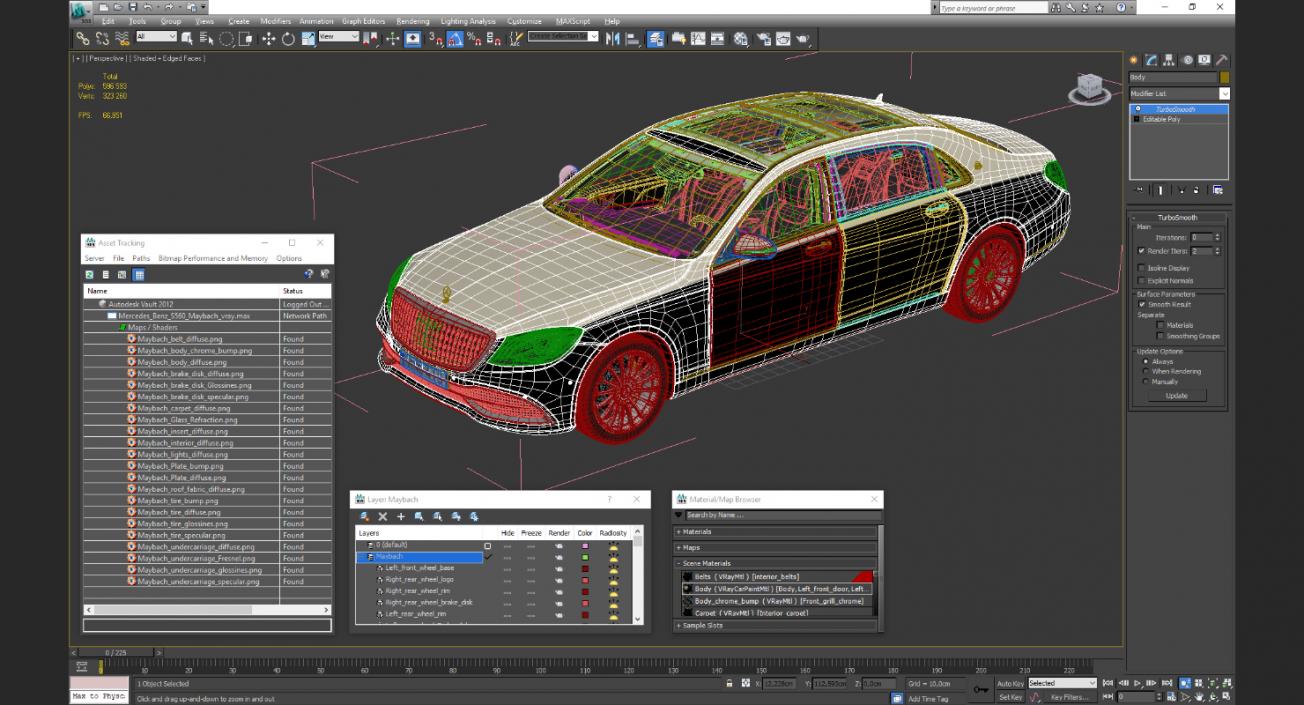 3D Mercedes Benz S560 Maybach