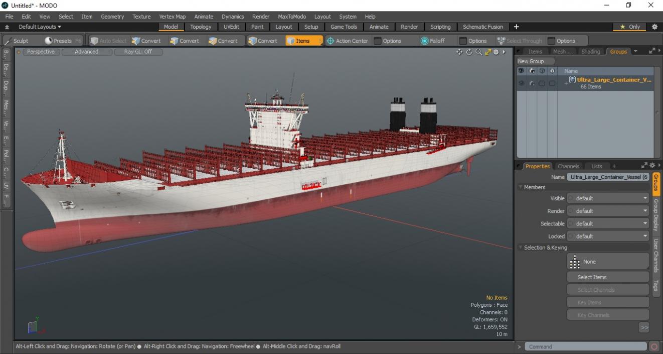 3D Ultra Large Container Vessel model