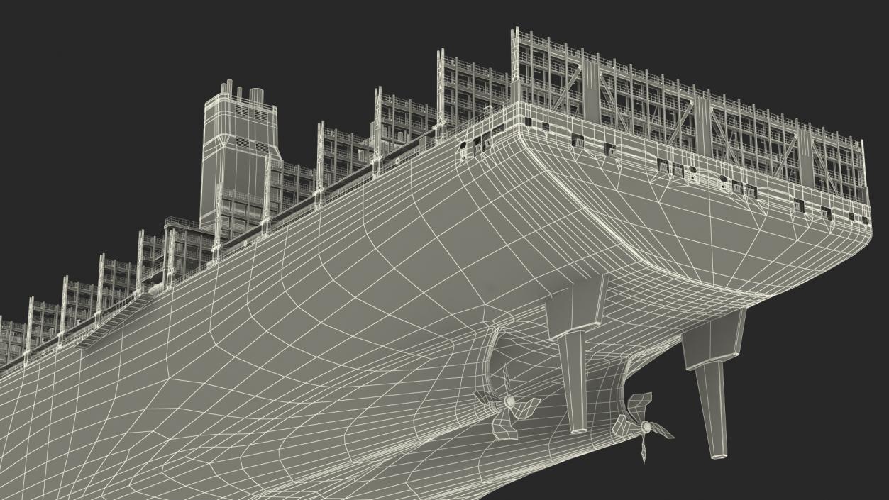 3D Ultra Large Container Vessel model