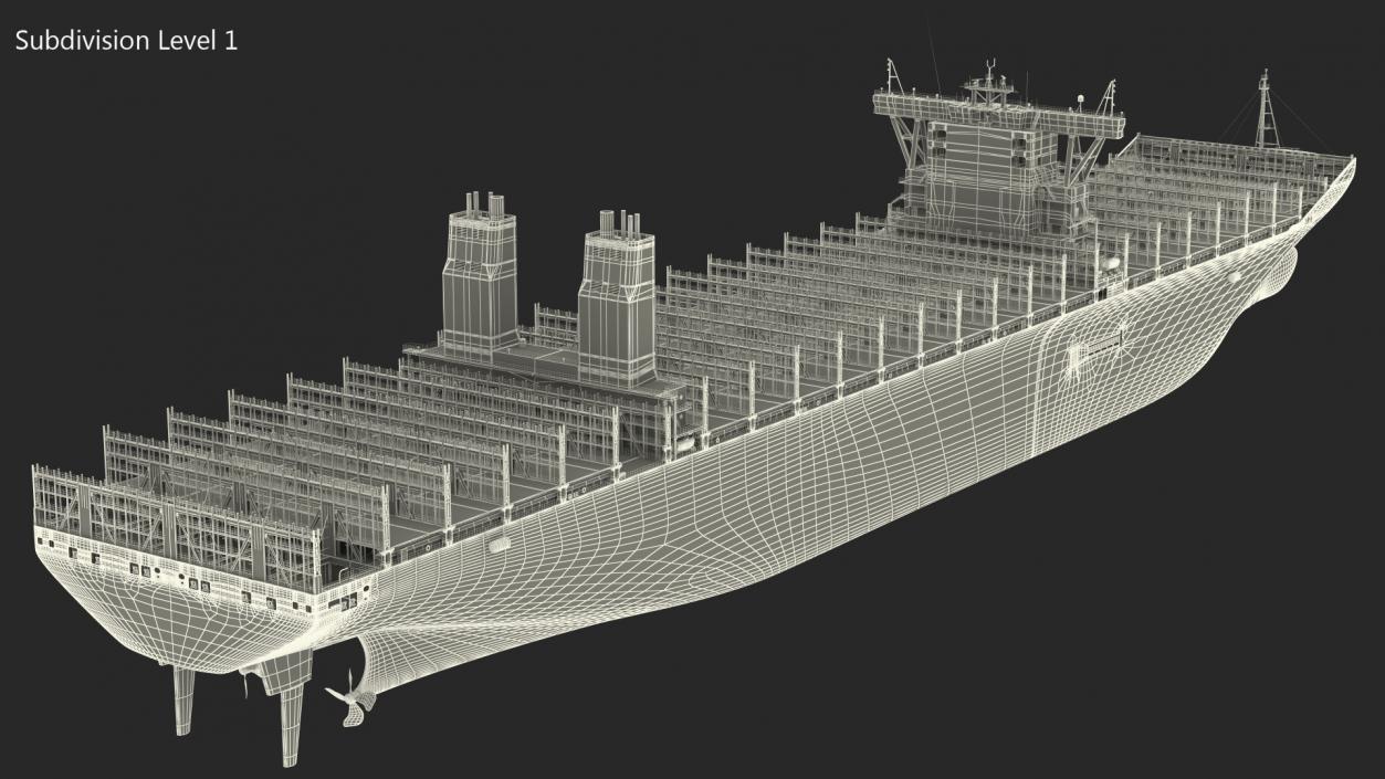 3D Ultra Large Container Vessel model