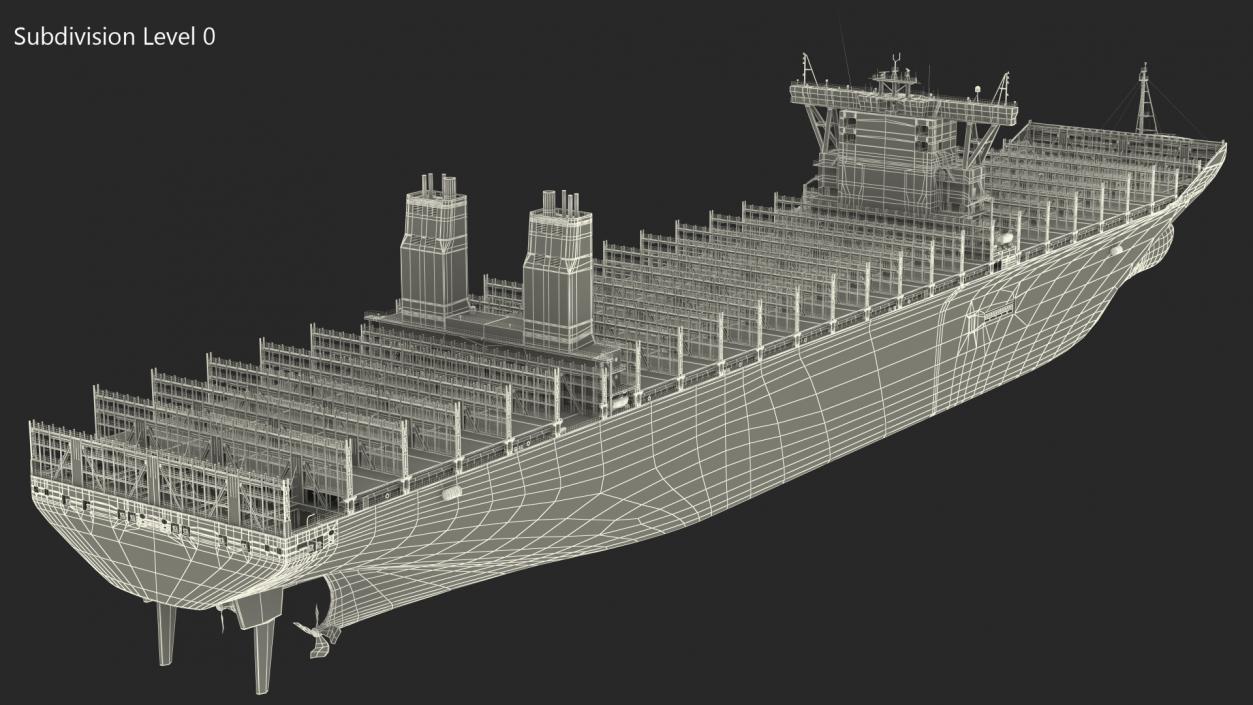 3D Ultra Large Container Vessel model