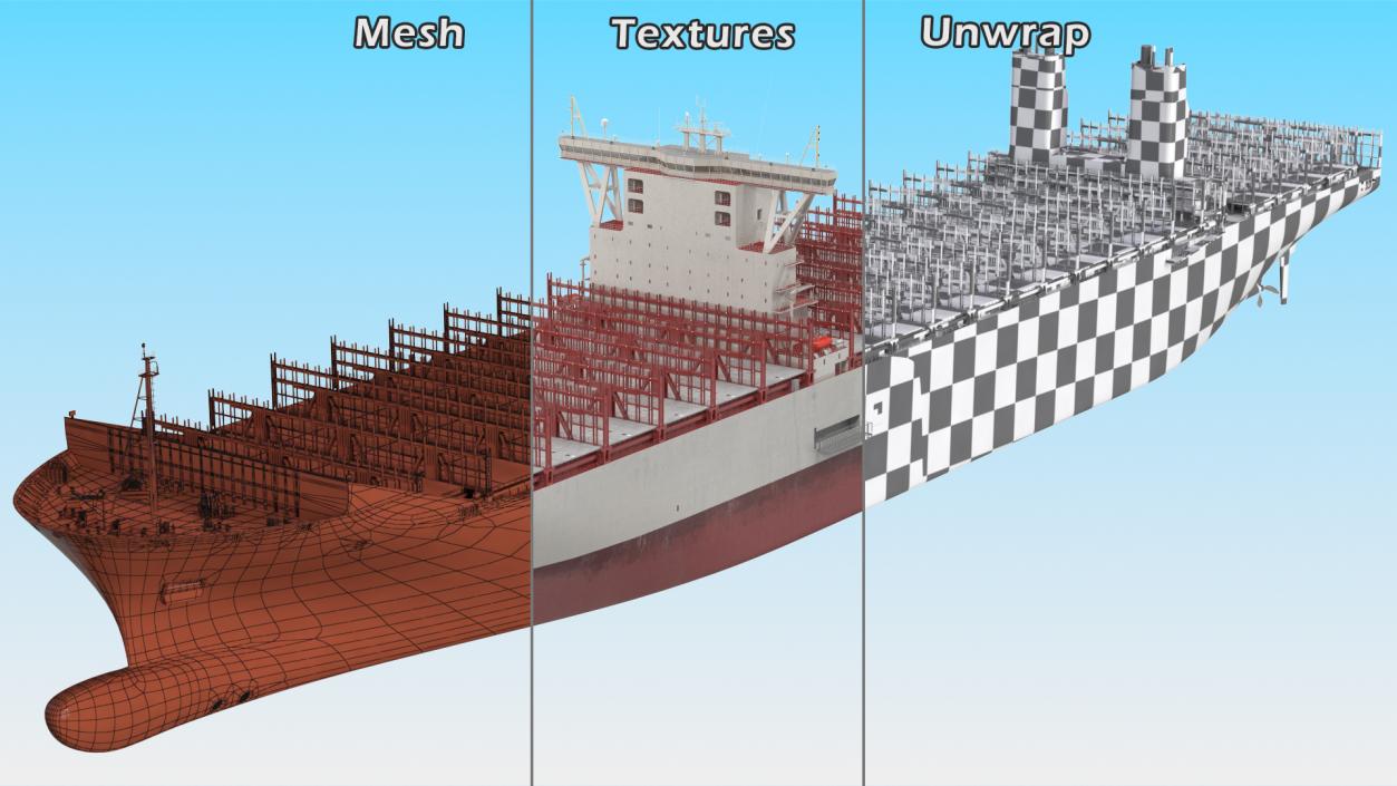 3D Ultra Large Container Vessel model