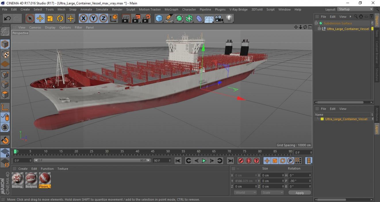 3D Ultra Large Container Vessel model