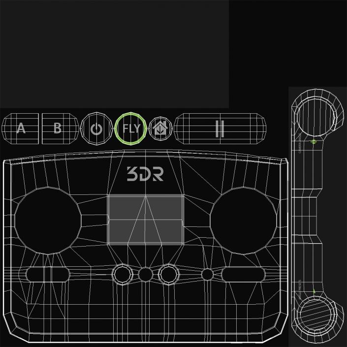 R Solo Drone Quadcopter Set Rigged 3D model