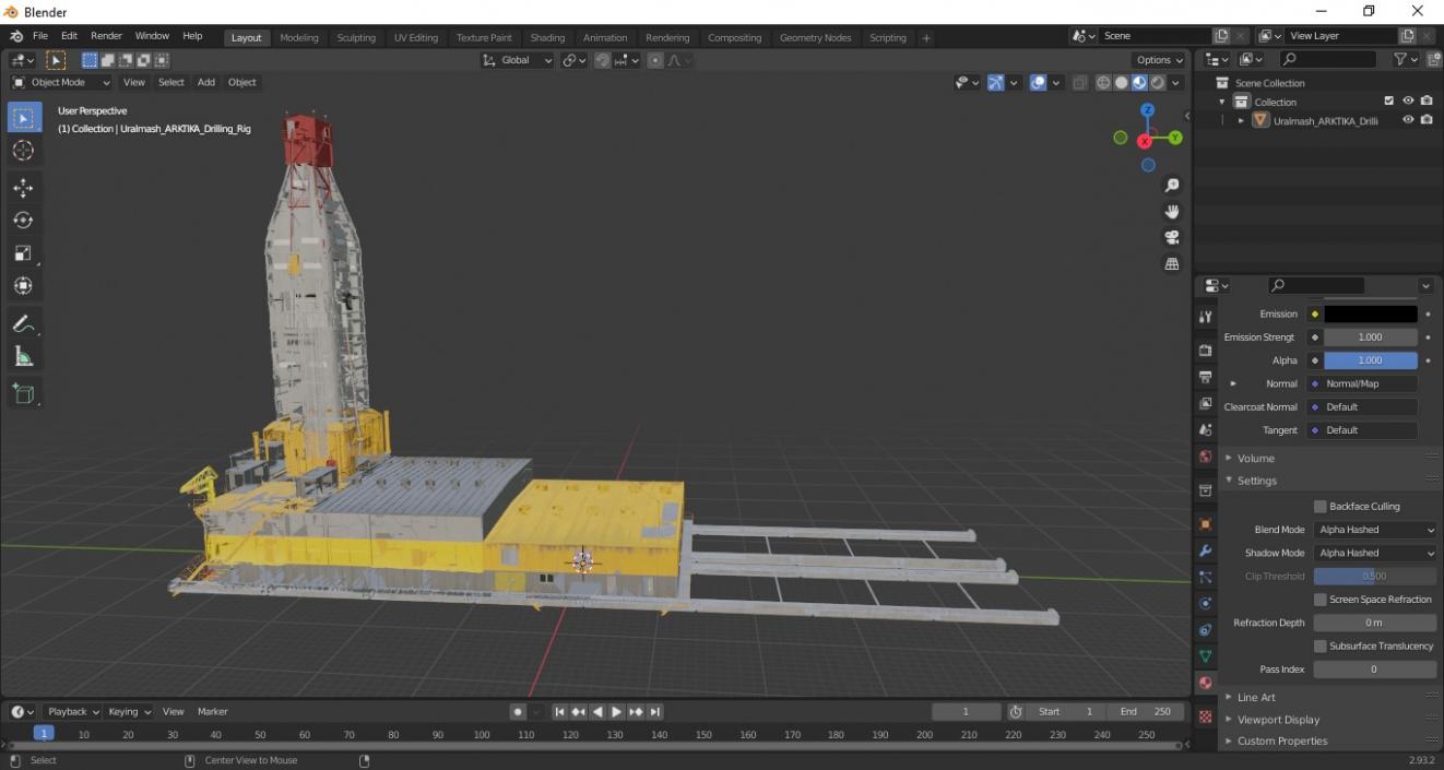 Uralmash ARKTIKA Drilling Rig 3D model