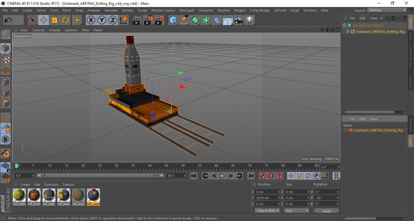 Uralmash ARKTIKA Drilling Rig 3D model