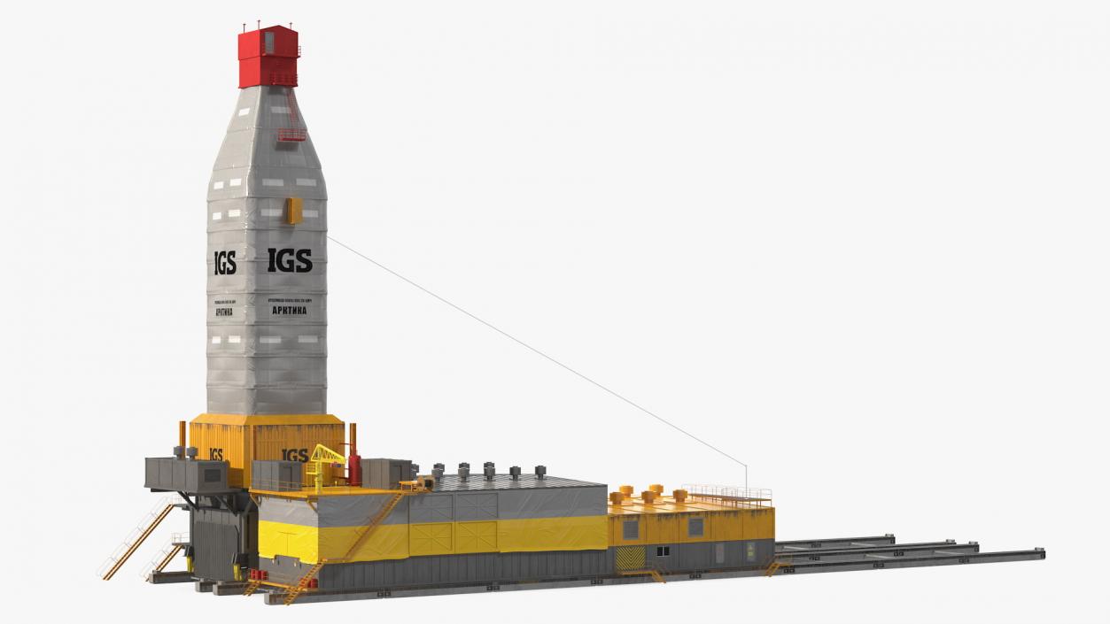 Uralmash ARKTIKA Drilling Rig 3D model