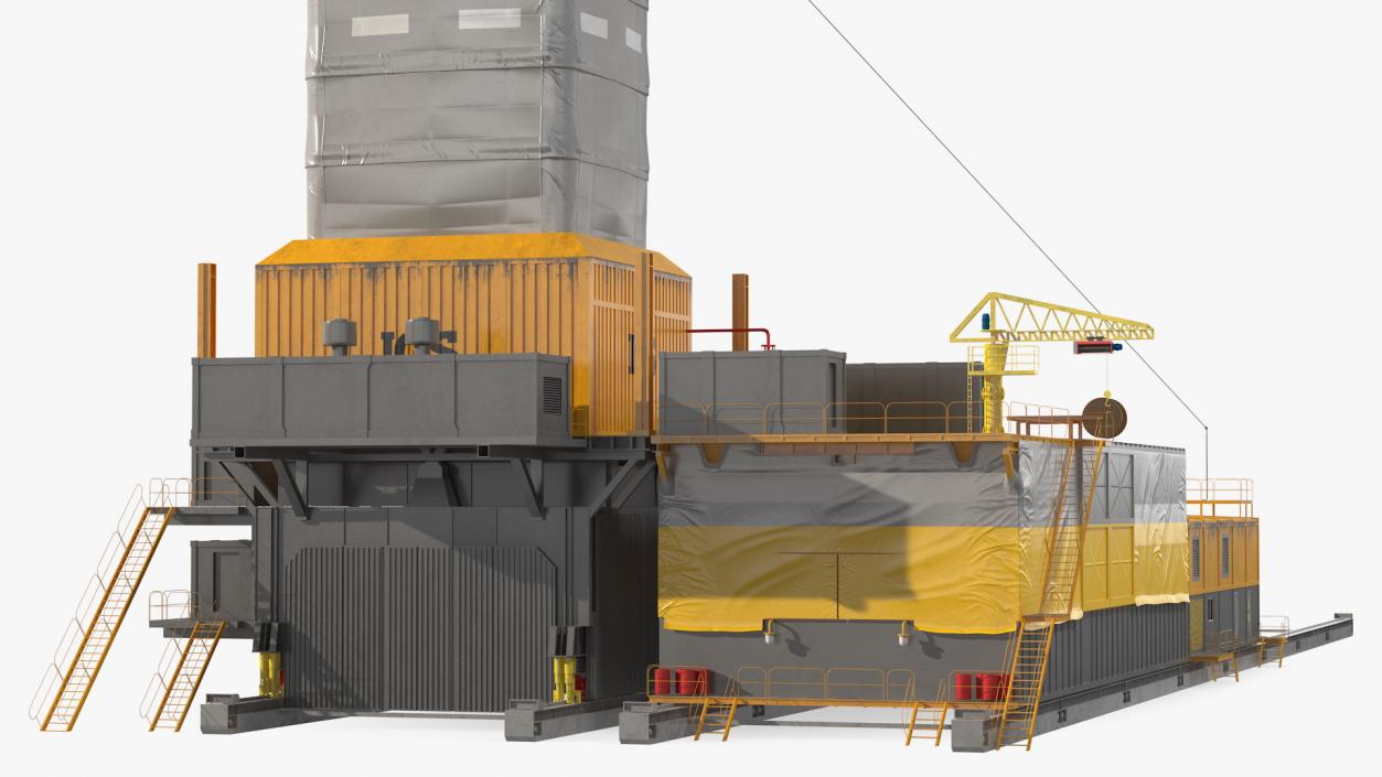 Uralmash ARKTIKA Drilling Rig 3D model