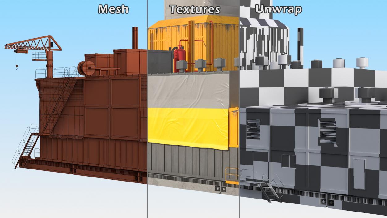 Uralmash ARKTIKA Drilling Rig 3D model