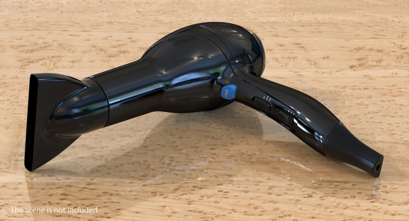 Hair Dryer with Nozzle 3D