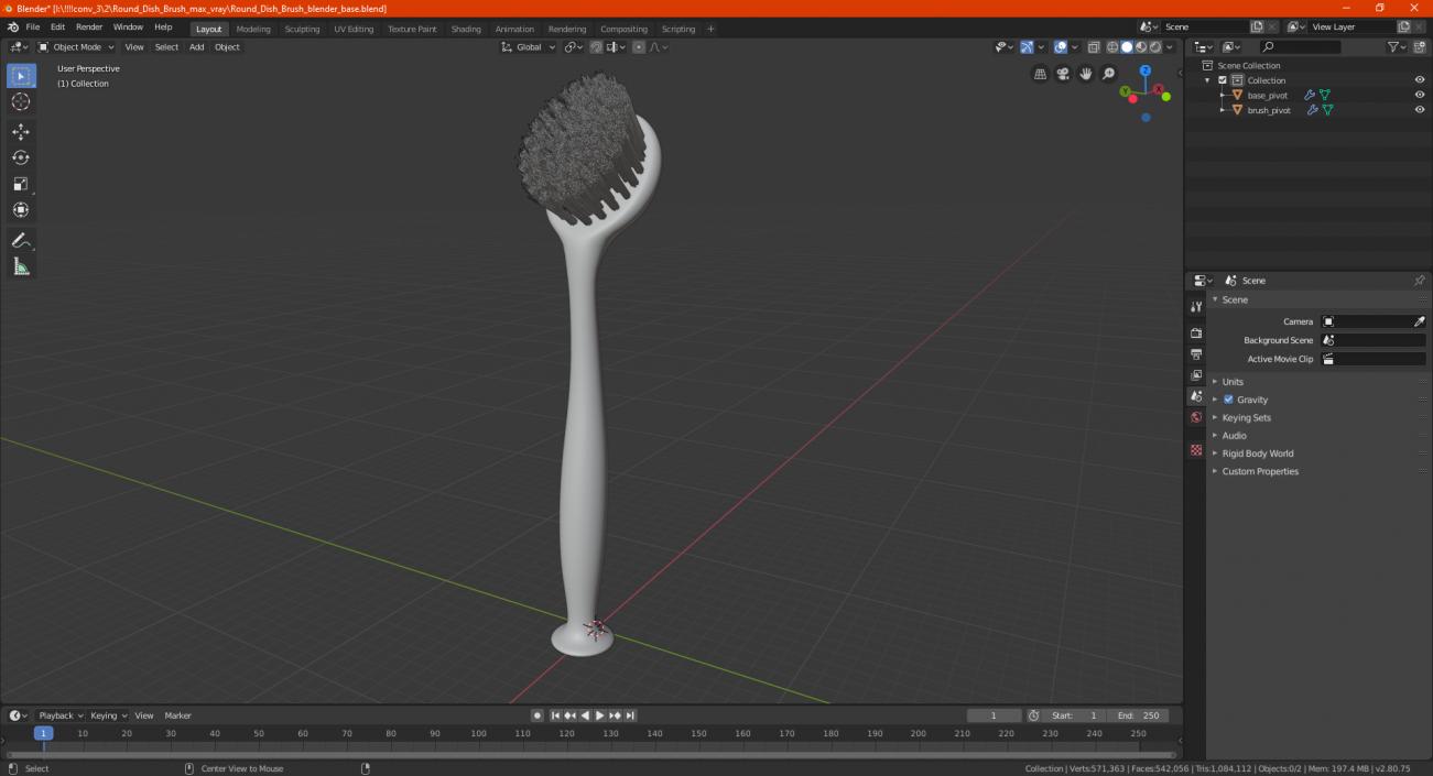 3D Round Dish Brush