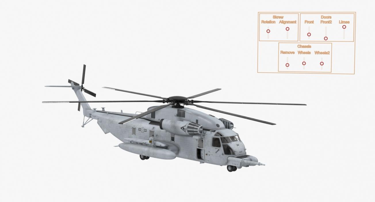 3D model Sikorsky MH-53 Pave Low Usaf Rigged