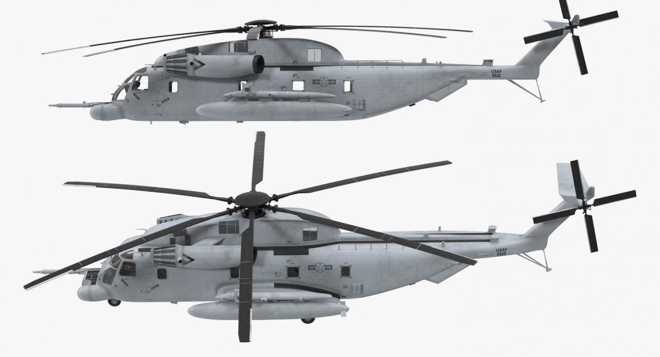 3D model Sikorsky MH-53 Pave Low Usaf Rigged