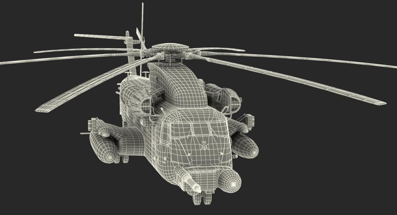 3D model Sikorsky MH-53 Pave Low Usaf Rigged