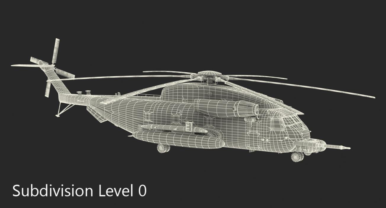 3D model Sikorsky MH-53 Pave Low Usaf Rigged