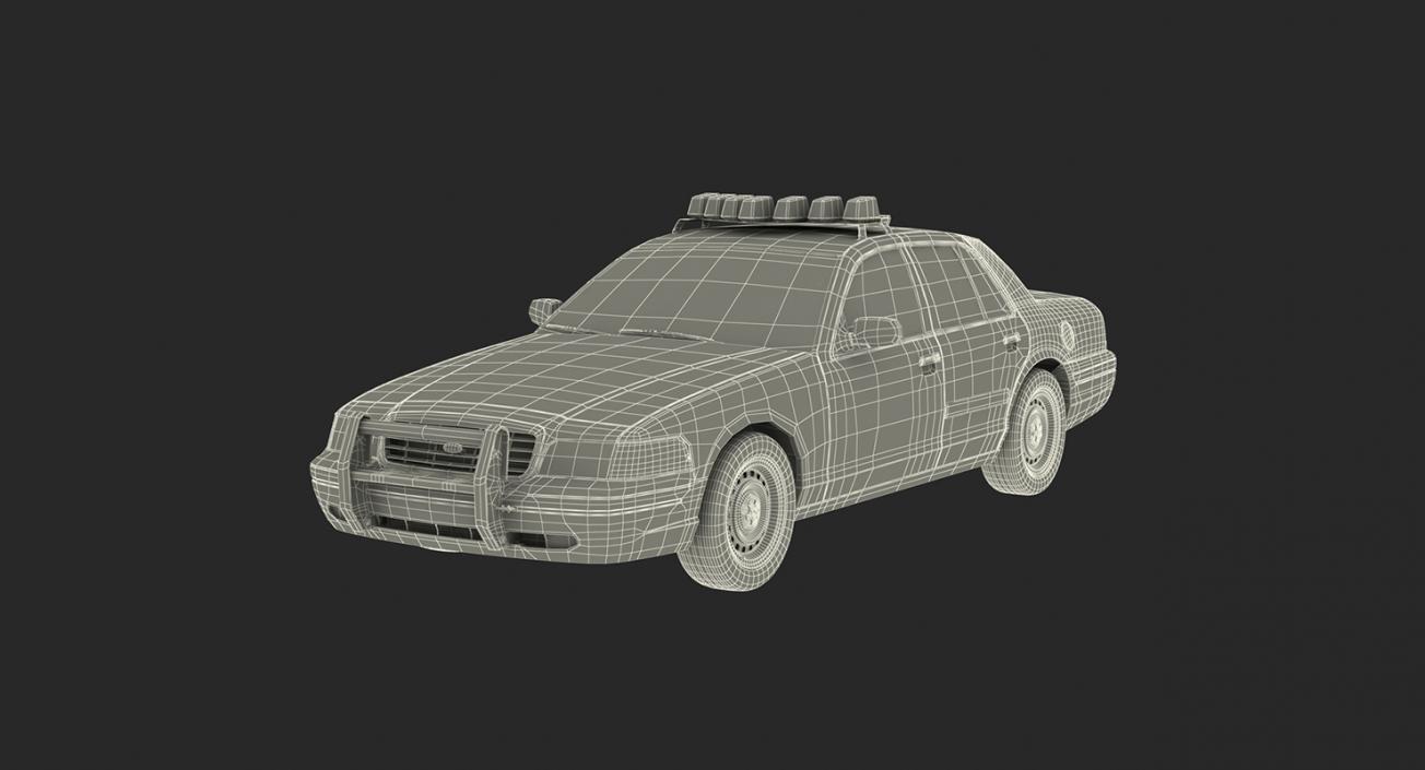 Ford Police Cars Rigged Collection 3D model