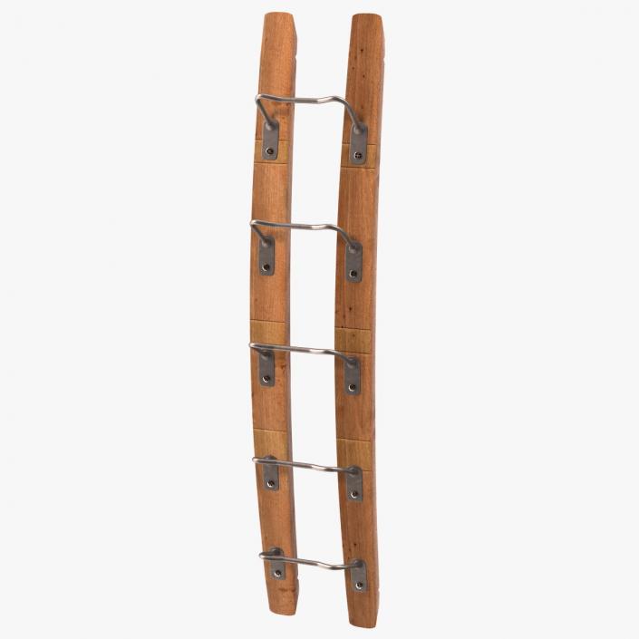 3D Wooden Mounted Vertical Wine Rack model