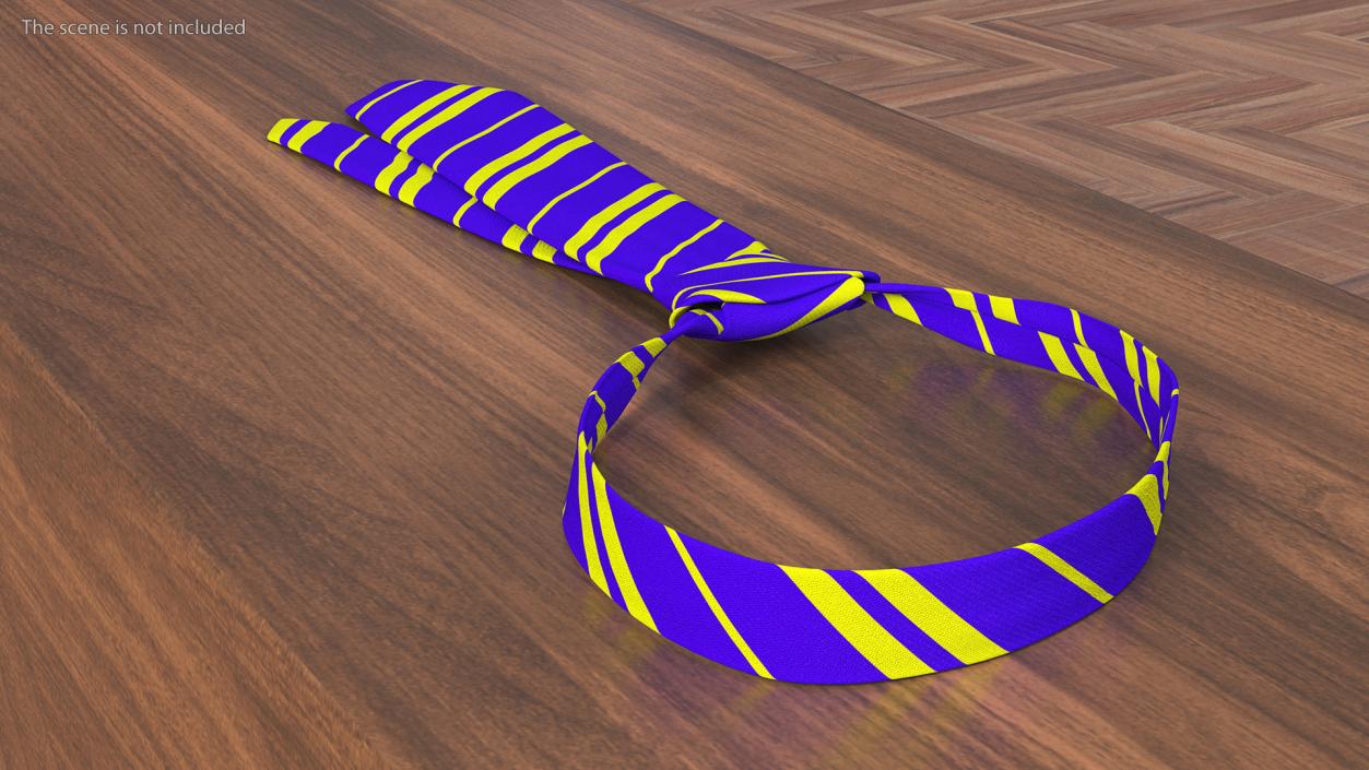 3D model Striped Necktie Accessory