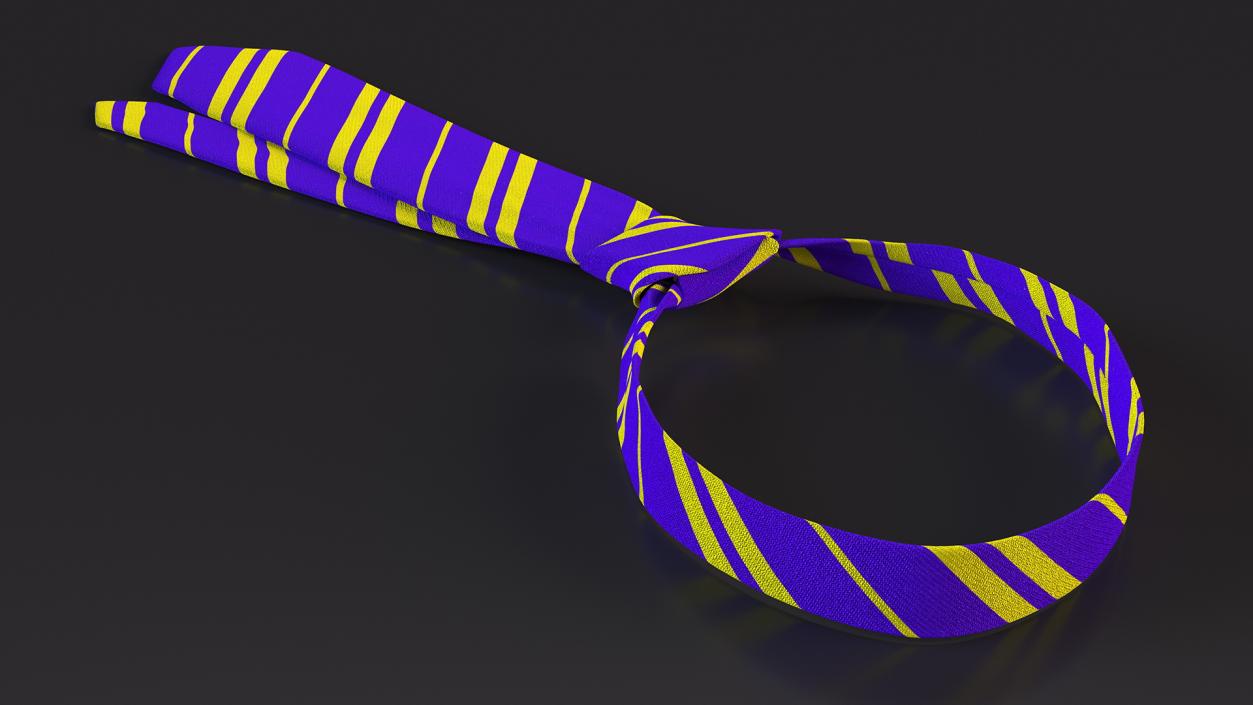 3D model Striped Necktie Accessory