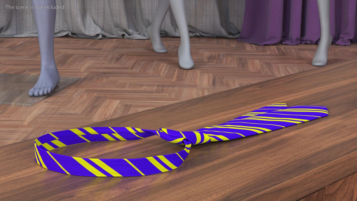 3D model Striped Necktie Accessory