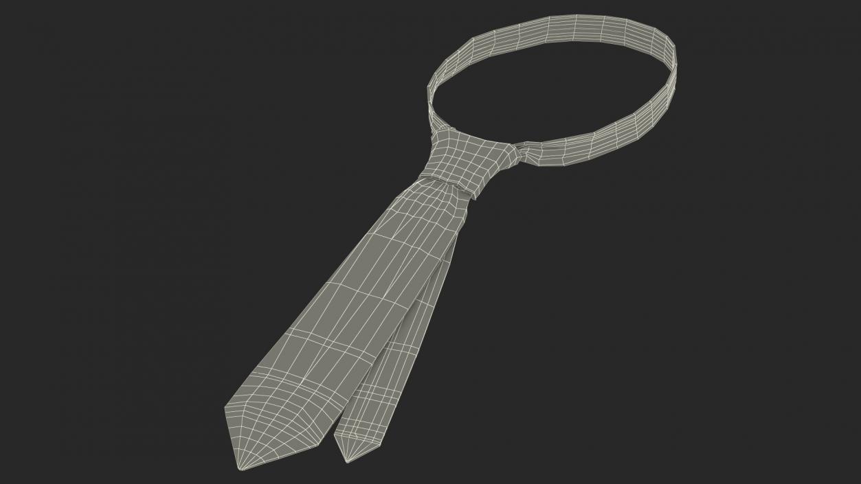 3D model Striped Necktie Accessory