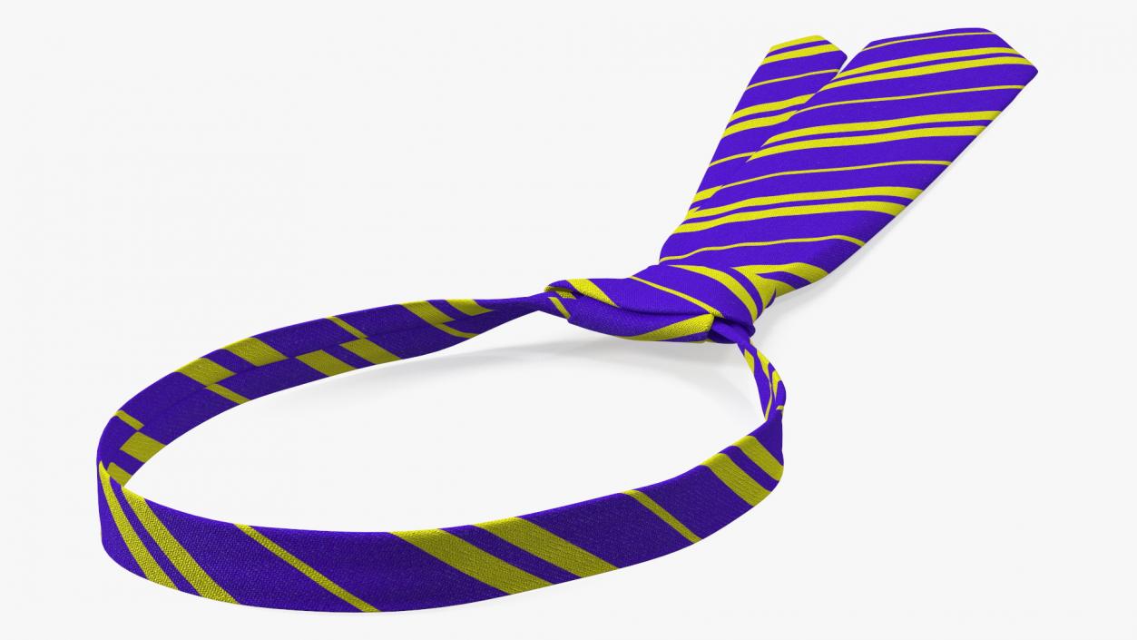 3D model Striped Necktie Accessory